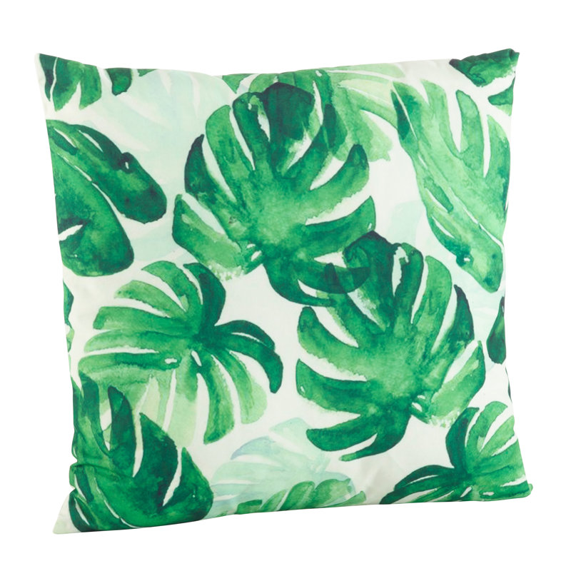 Sherwick Palm Leaf Print Indoor/Outdoor Throw Pillow & Reviews Joss